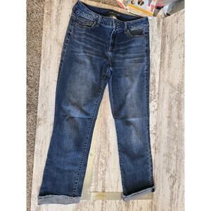 Maurice’s Women’s Cropped Straight Leg Jeans Size 9/10 Blue Denim